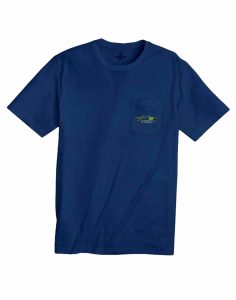 Men’s Navy Blue Pocket T-Shirt – Crew Neck Casual Tee