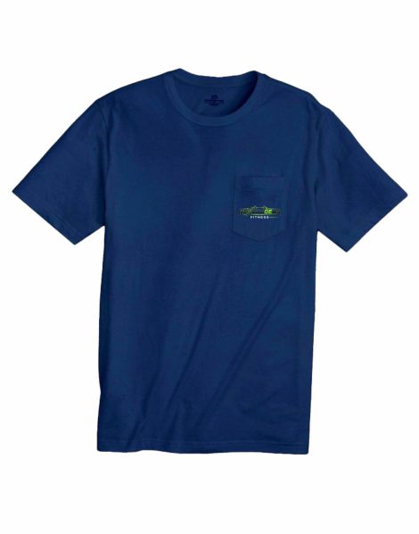 Men’s Navy Blue Pocket T-Shirt – Crew Neck Casual Tee